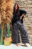 Prairie Pintuck Cotton Smock Black